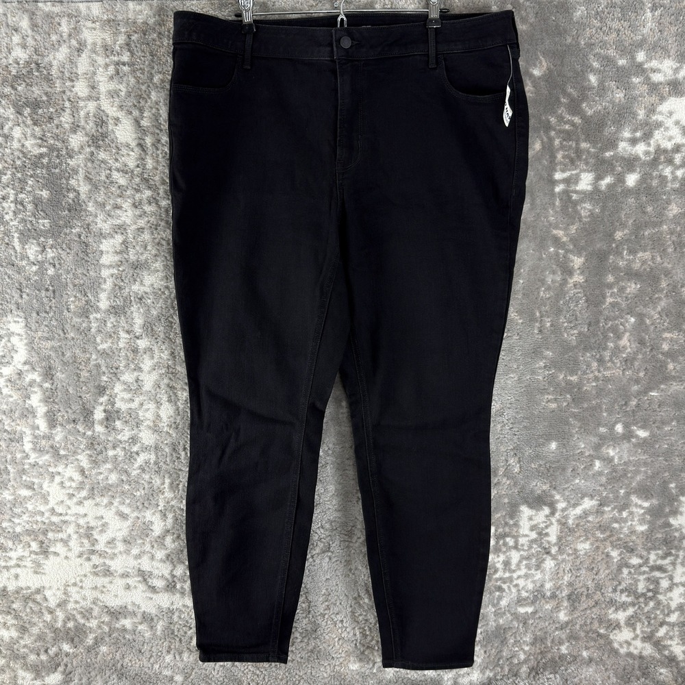 New‎ Old Navy Size 20 High-Rise Super Skinny Denim Jeans Black Women